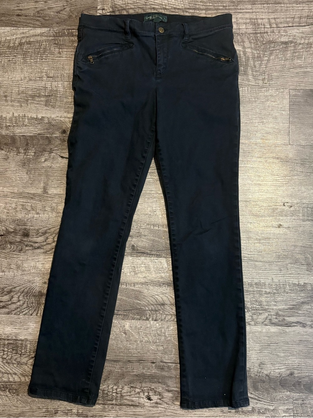 LRL Ralph Lauren Pants Women’s 10 Black Cotton Rayon Elastane
